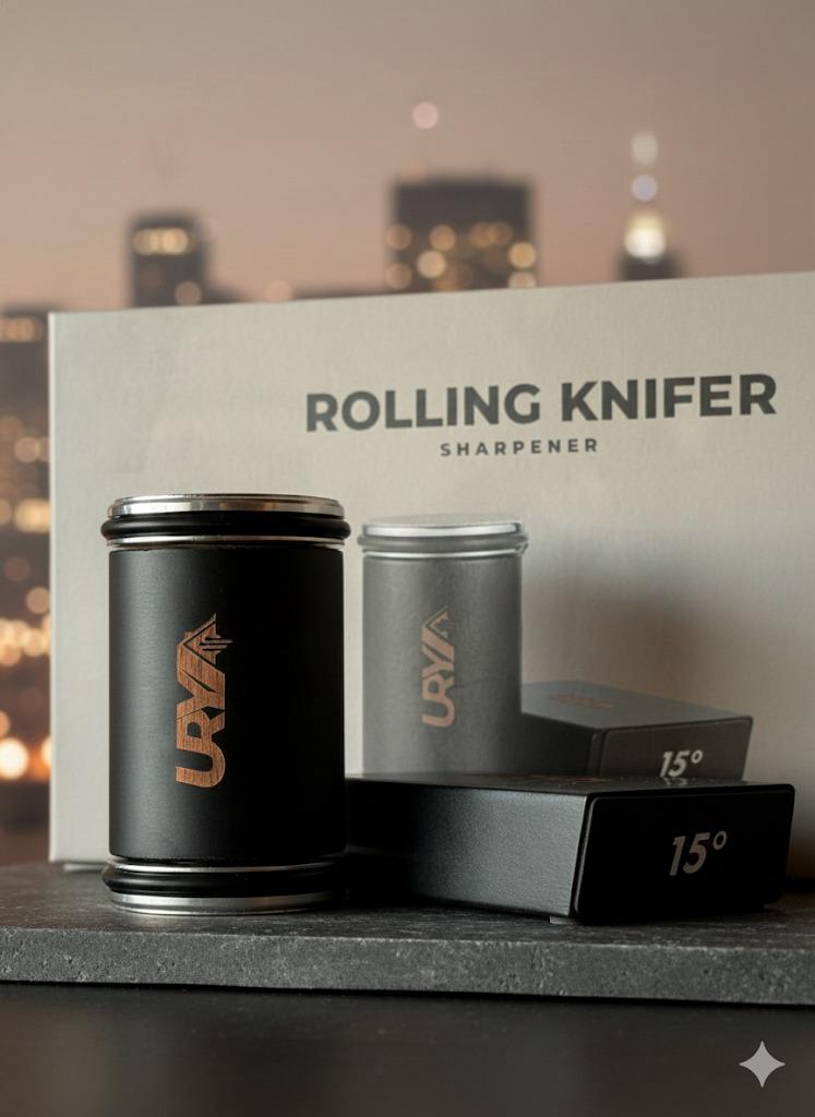 URYA™ 6-in-1 Rolling Knife Sharpener Set – Precision Sharpening System