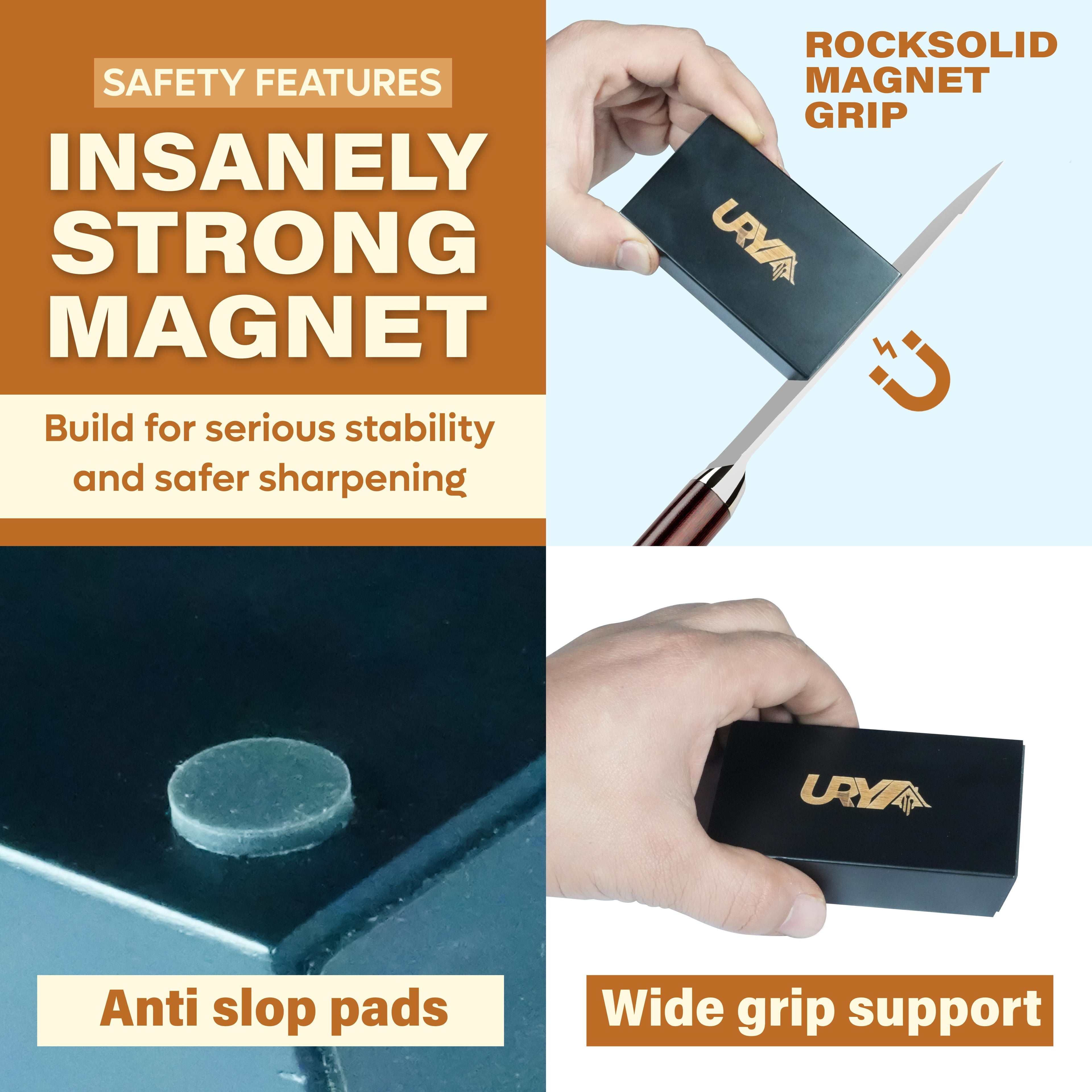 URYA™ 6-in-1 Rolling Knife Sharpener Set – Precision Sharpening System